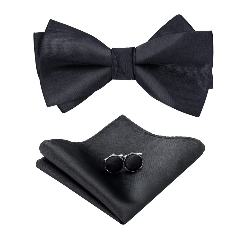 7221 Bow Ties Formal Satin Bowties Pre-tied Style Classic Tuxedo Bowtie &